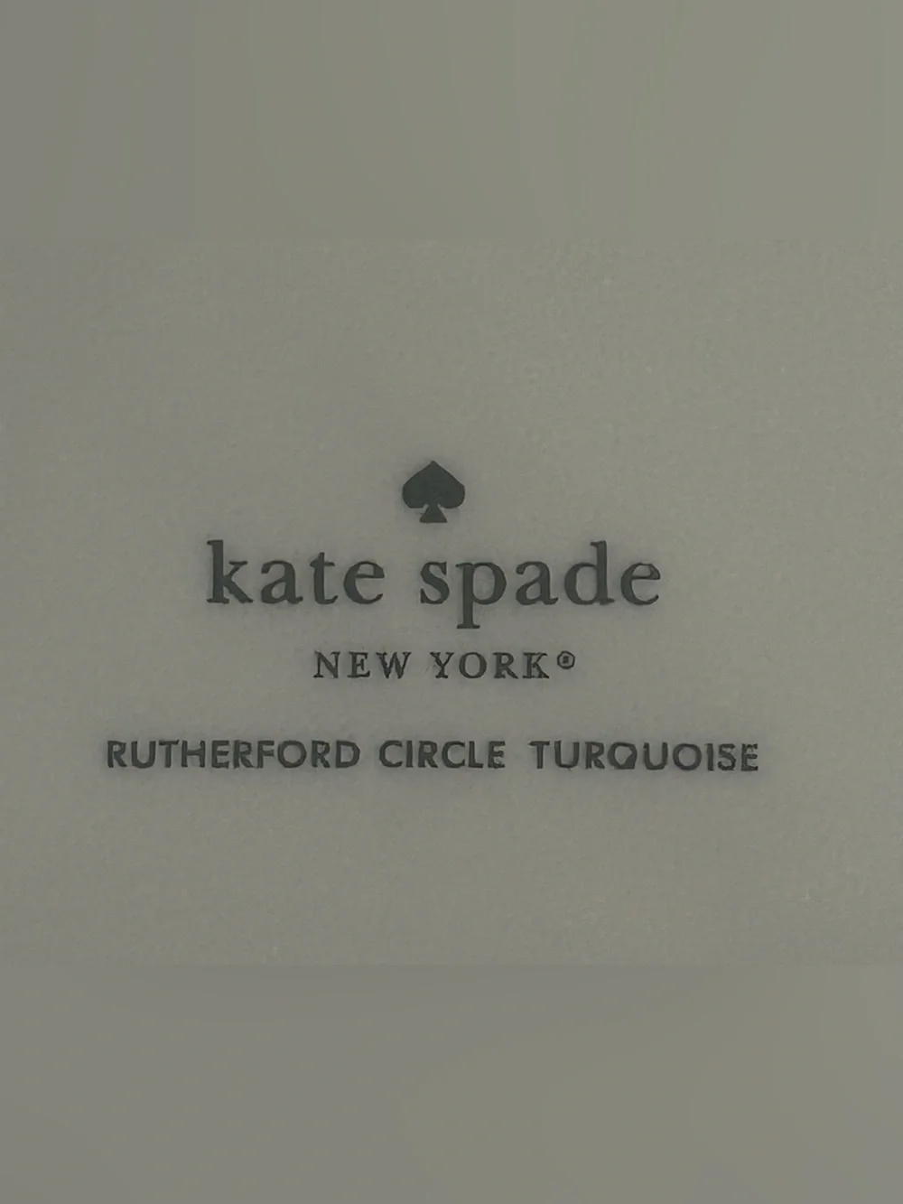 Set 2 Kate Spade Lenox RUTHERFORD CIRCLE TURQUOISE 9 ½” Luncheon Plate: MINT